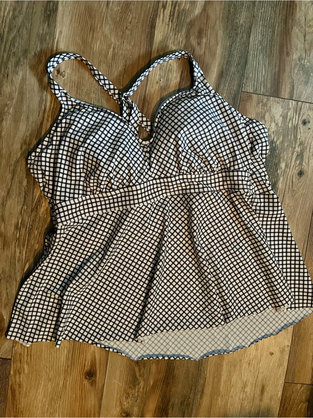Women’s Kona Sol Black & White Tankini Top